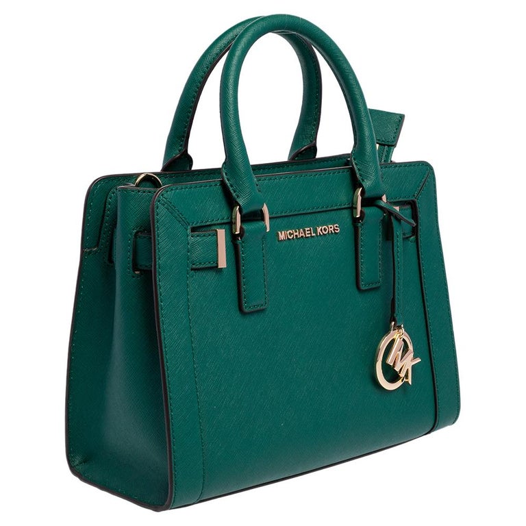 Michael Kors Green Leather Small Dillon Tote at 1stDibs | michael kors  small green bag, green michael kors, green purse