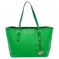 Michael Kors - Petit sac cabas de voyage Jet Set en cuir vert