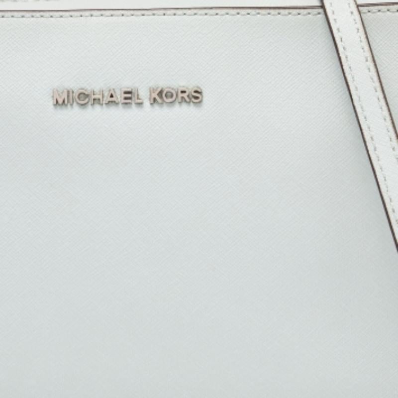 Michael Kors Grüne Saffiano Leder Jet Set Kamera Umhängetasche im Angebot 6