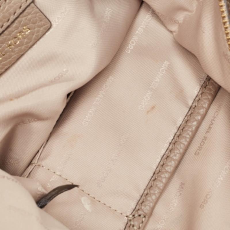 Michael Kors Isabelle Hobo aus grauem Leder in Grau Damen im Angebot
