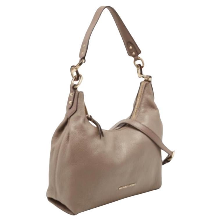 Michael Kors Isabelle Hobo aus grauem Leder in Grau