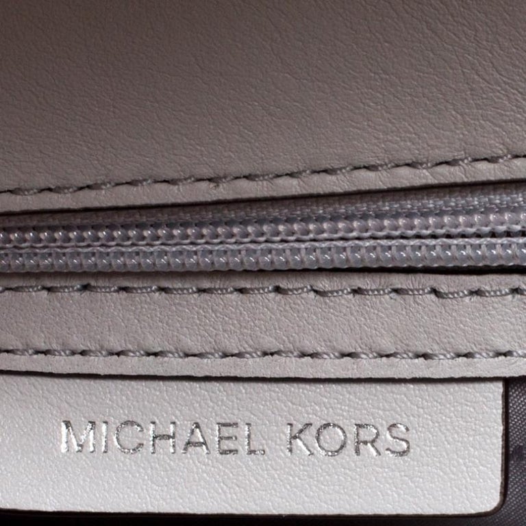 Michael Kors Grey Leather Large Whitney Top Handle Satchel For Sale at ...