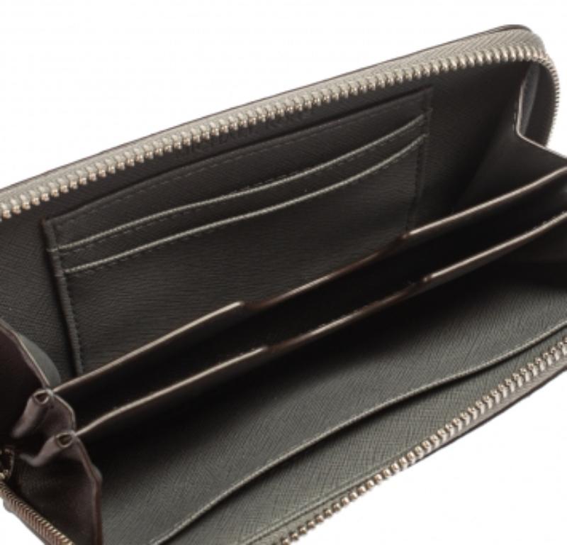 Michael Kors Grey Python Embossed Leather Multi Function Wristlet Phone Case For Sale 3