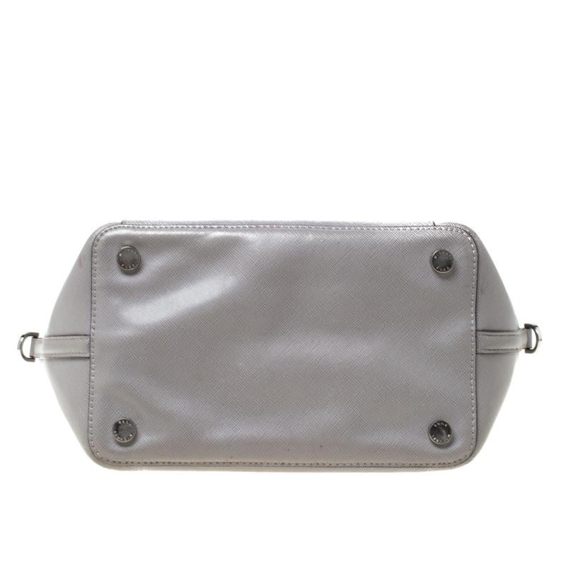 grey saffiano handbag