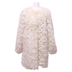 Michael Kors Ivory Faux-Fur Coat - L Michael Kors Ivory Faux-Fur Coat - L