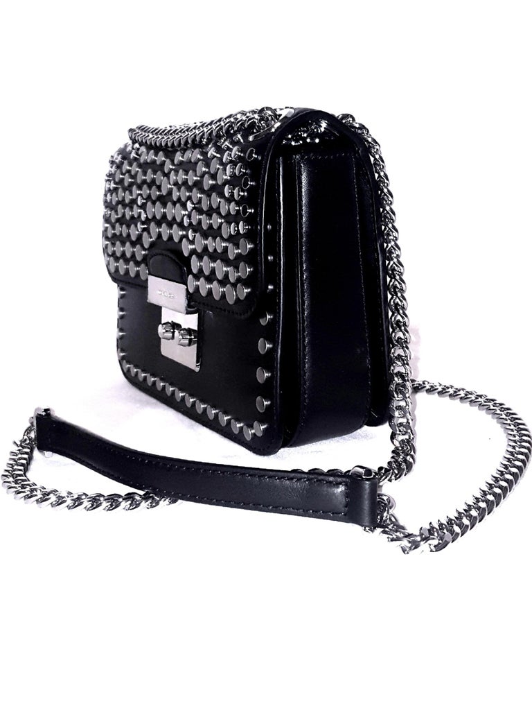 Michael Kors Jenkins Studded Black Leather Bag NEW W Tags at 1stDibs