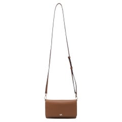 Michael Kors Jet Set Crossbody Bag in Brown Leather
