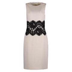 Michael Kors Lace Paneled Wool Blend Dress Us 8 Uk 12
