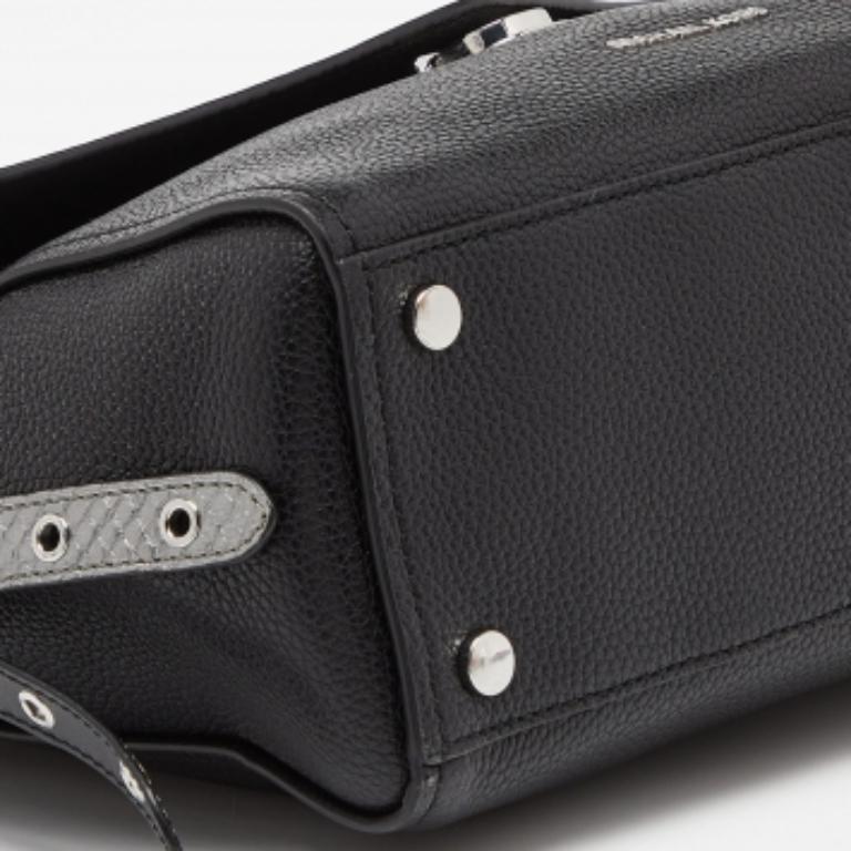 Michael Kors - Sac à main moyen Bristol en cuir et peau de serpent gaufrée Pour femmes en vente