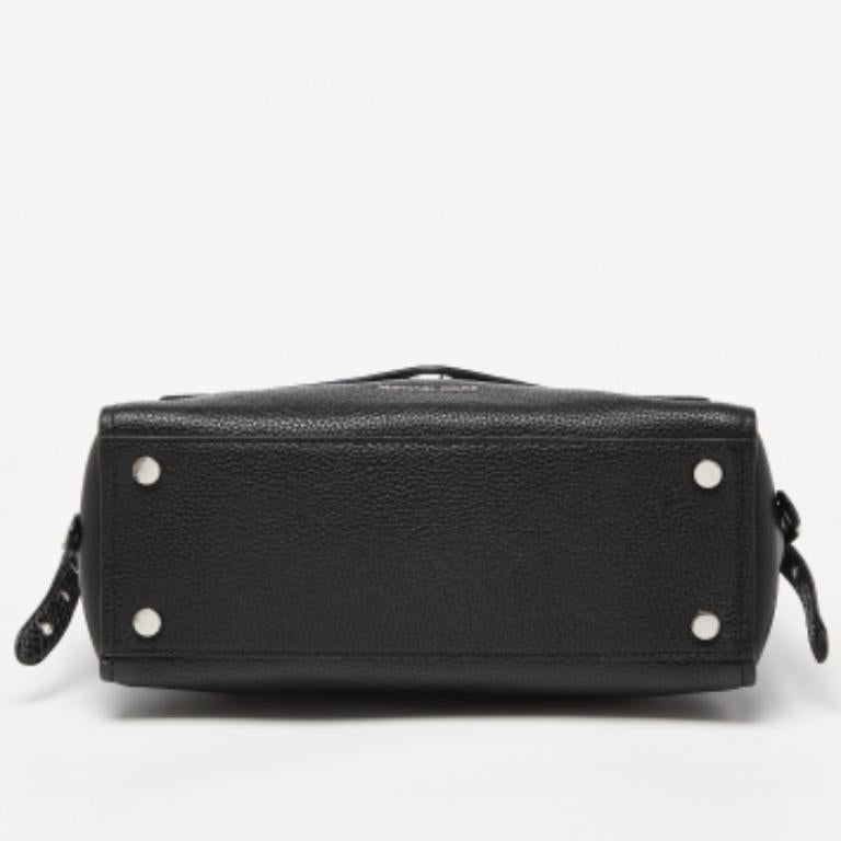 Michael Kors - Sac à main moyen Bristol en cuir et peau de serpent gaufrée en vente 1