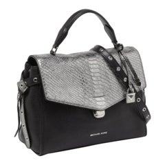 Michael Kors - Borsa media Bristol con manico superiore in pelle e pelle di serpente goffrata