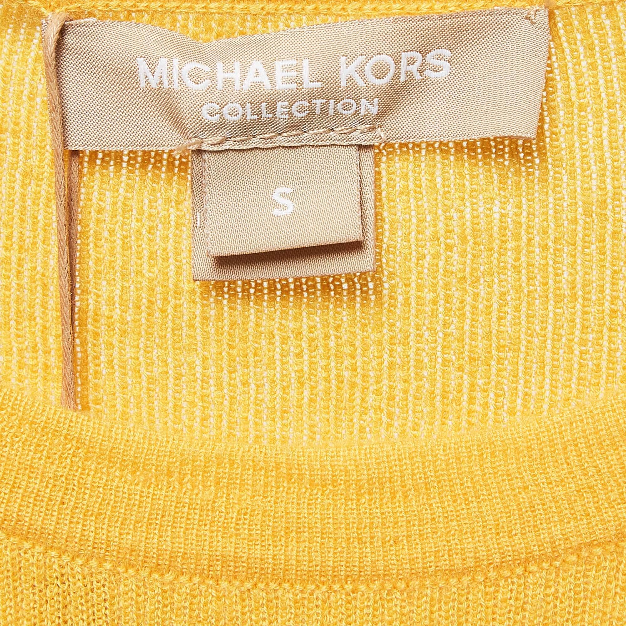Michael Kors - Pull en cachemire jaune citron S Neuf - En vente à Dubai, Al Qouz 2