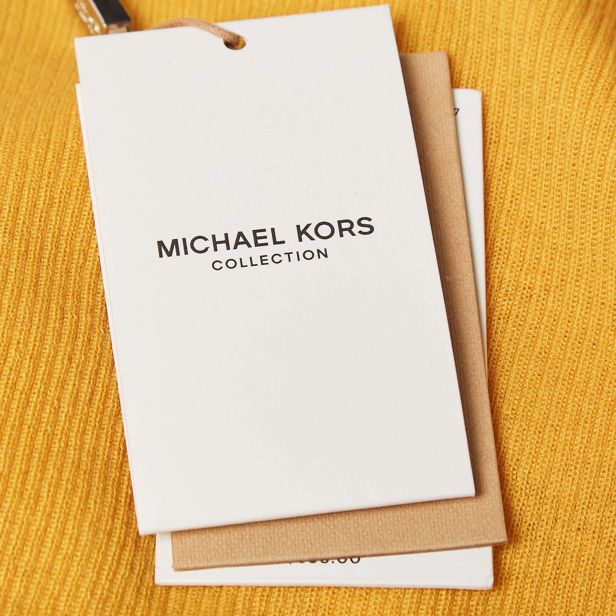 Michael Kors - Pull en cachemire jaune citron S en vente 1