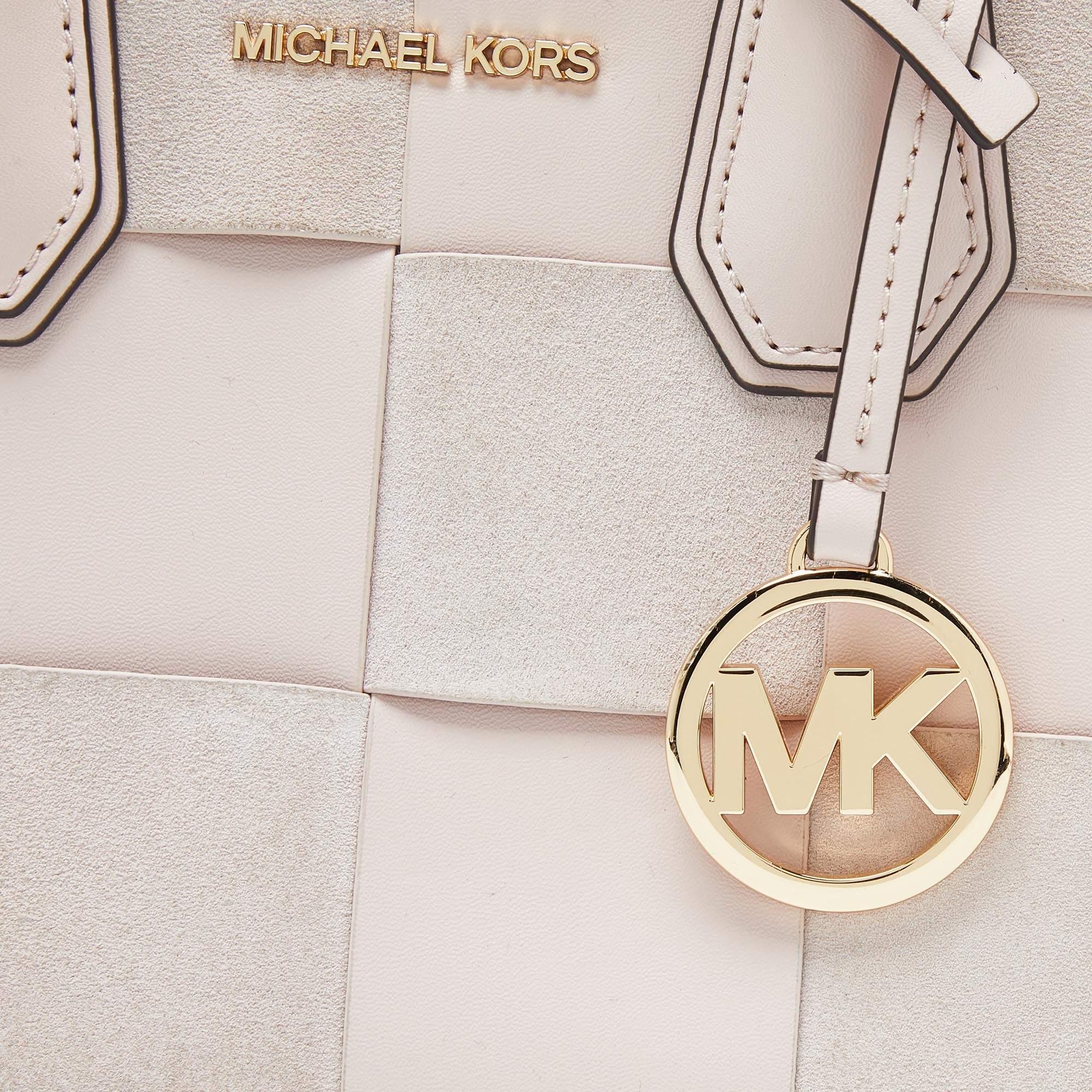  Michael Kors - Fourre-tout Mercer en cuir et daim rose clair Pour femmes 