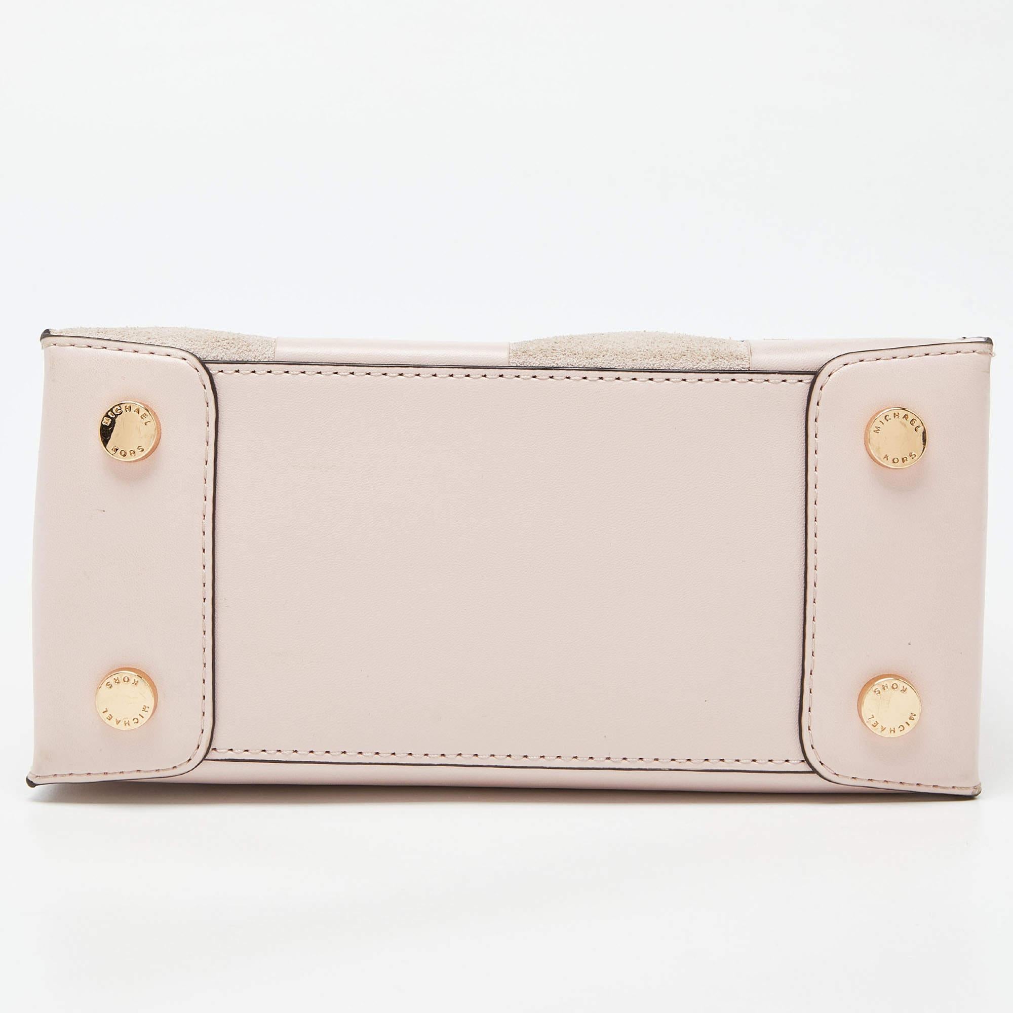 Michael Kors - Fourre-tout Mercer en cuir et daim rose clair 1