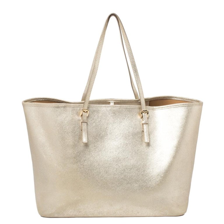 Michael Michael Kors Powder Pink Leather Top Zip Jet Set Tote For Sale at  1stDibs