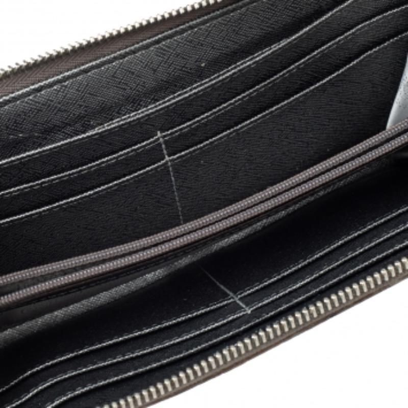 Michael Kors Cartera con cremallera Jet Set de piel dorada metalizada 4