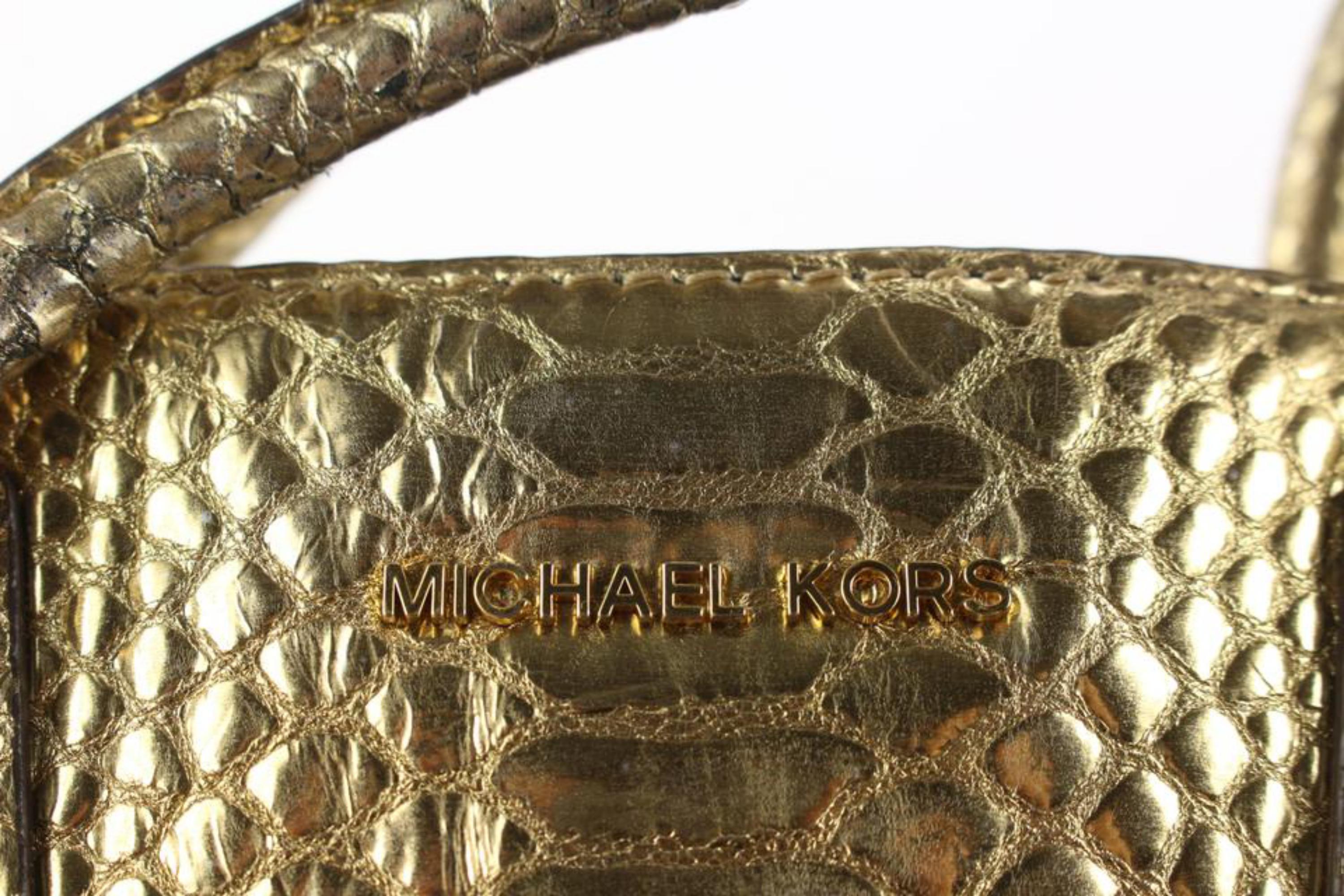 Michael Kors Metallic Python Medium Sutton Tote Bag 7mk1101 3
