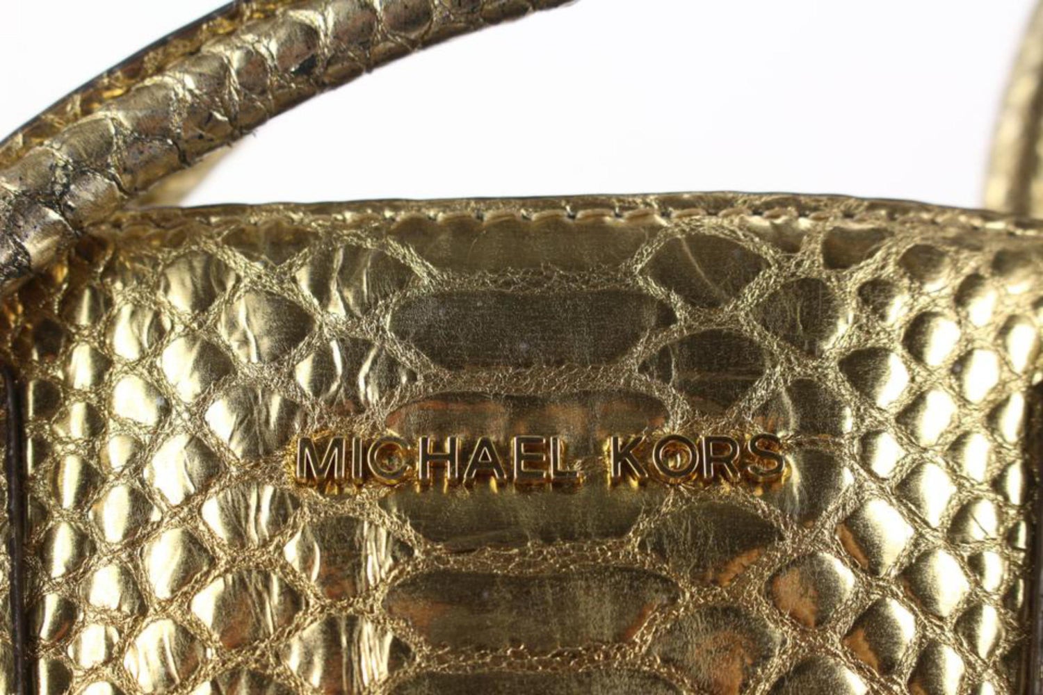 Michael Kors Metallic Python Medium Sutton Tote Bag 7mk1101 at 1stDibs