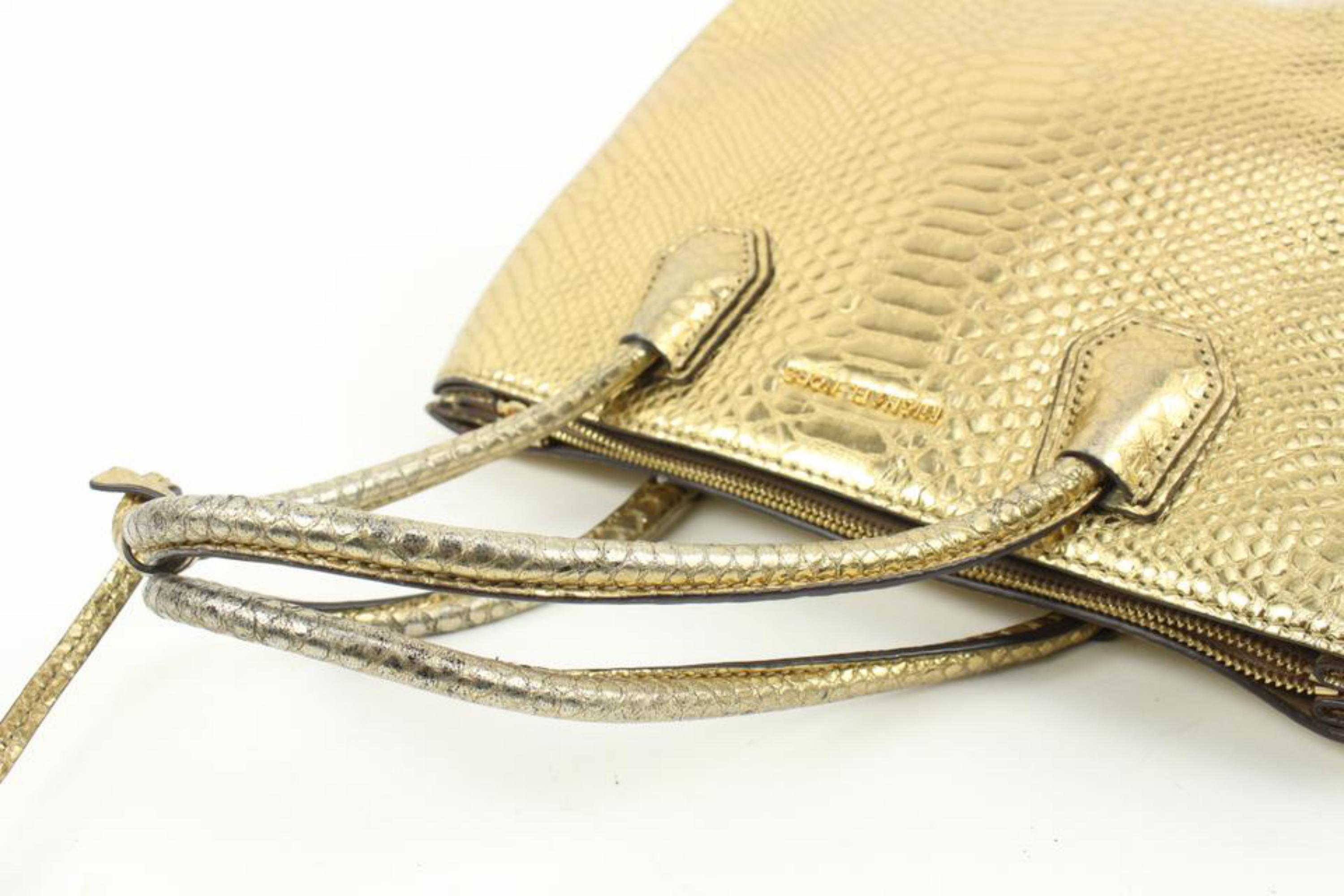 Women's Michael Kors Metallic Python Medium Sutton Tote Bag 7mk1101