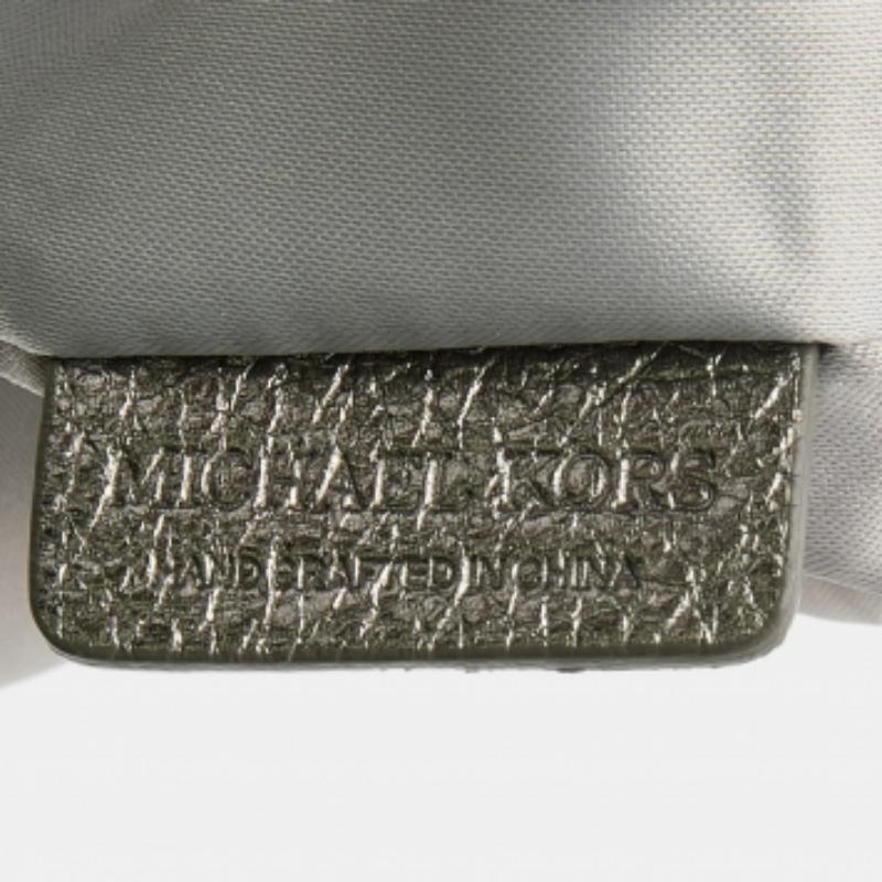 Michael Kors Metallic Silber/Schwarze Skorpio Tote aus Leder Skorpio im Angebot 2