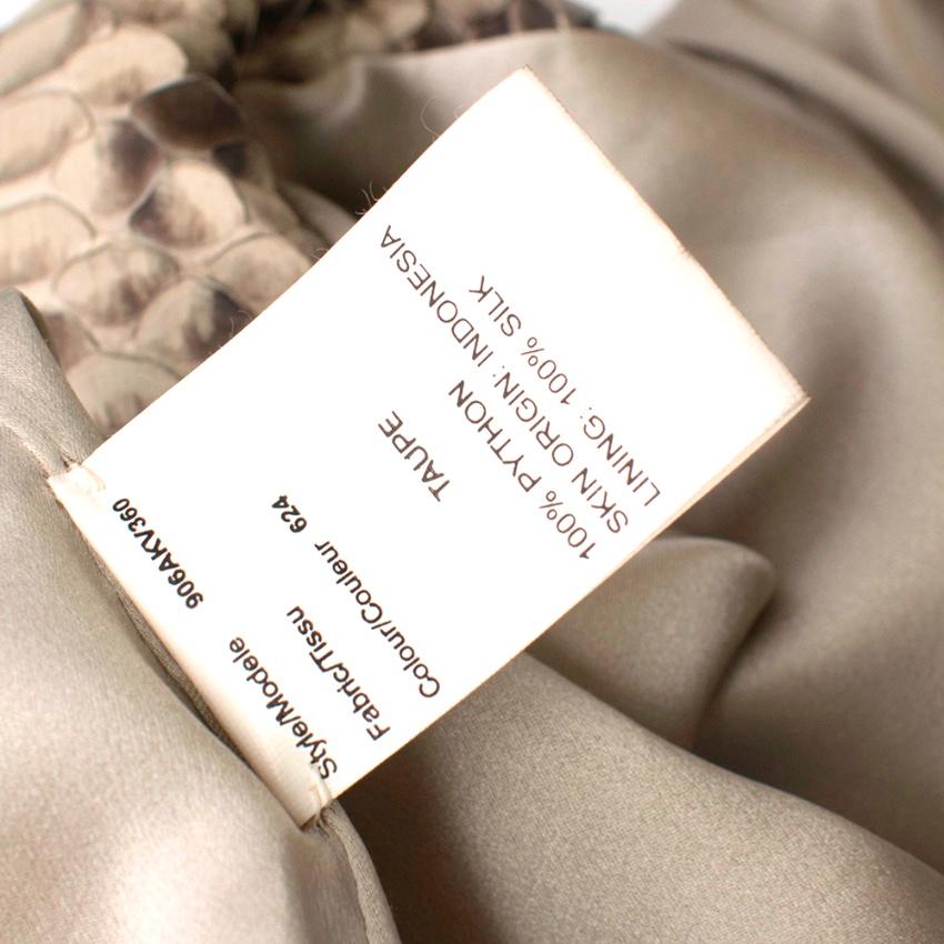 Michael Kors Natural Python Leather Longline Coat L 1