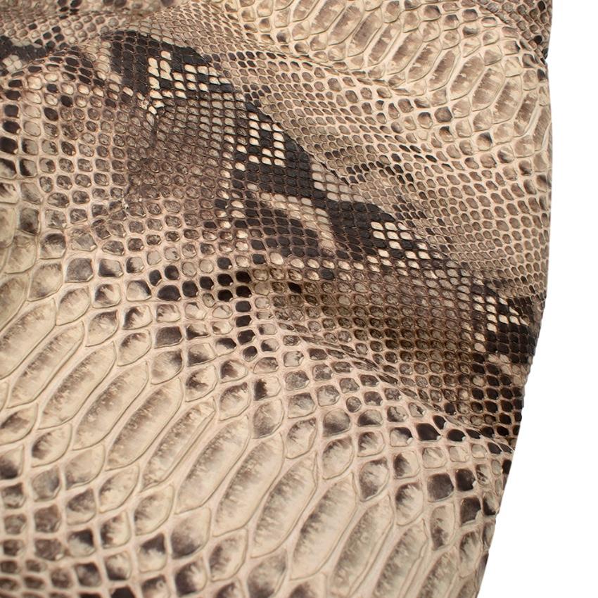 Michael Kors Natural Python Leather Longline Coat - Size Estimated L 2