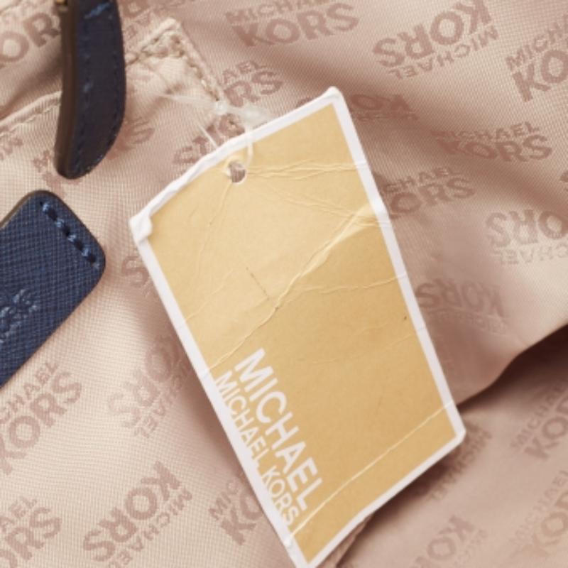 Michael Kors Marineblaue große Emmy-Tasche aus Leder Damen im Angebot