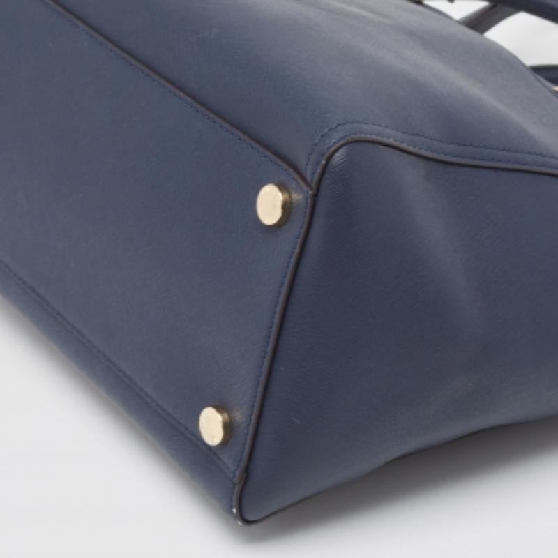 Michael Kors Marineblaue große Emmy-Tasche aus Leder im Angebot 2
