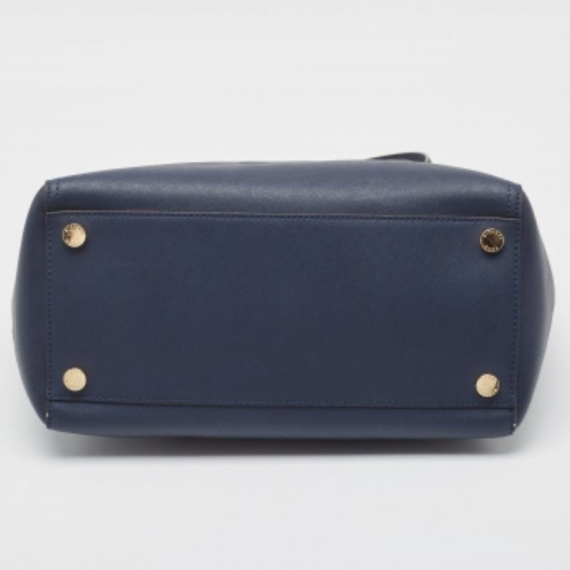 Michael Kors Marineblaue große Emmy-Tasche aus Leder im Angebot 4