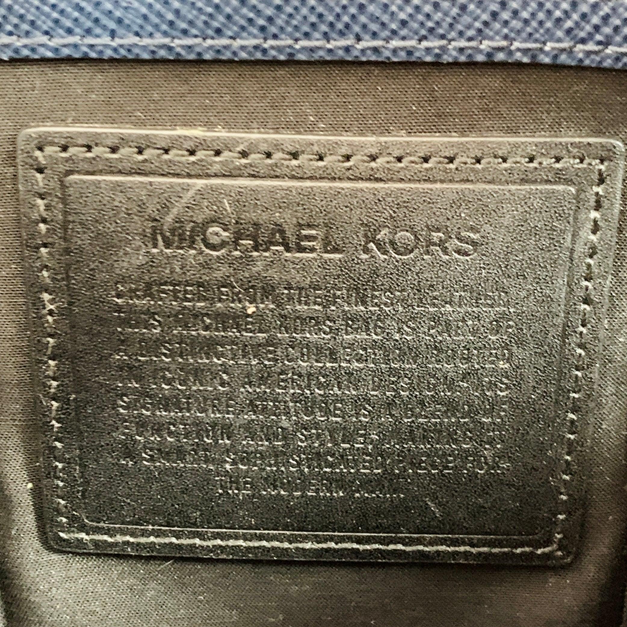 Michael Kors - Borsa messenger in pelle saffiano blu scuro in vendita 5