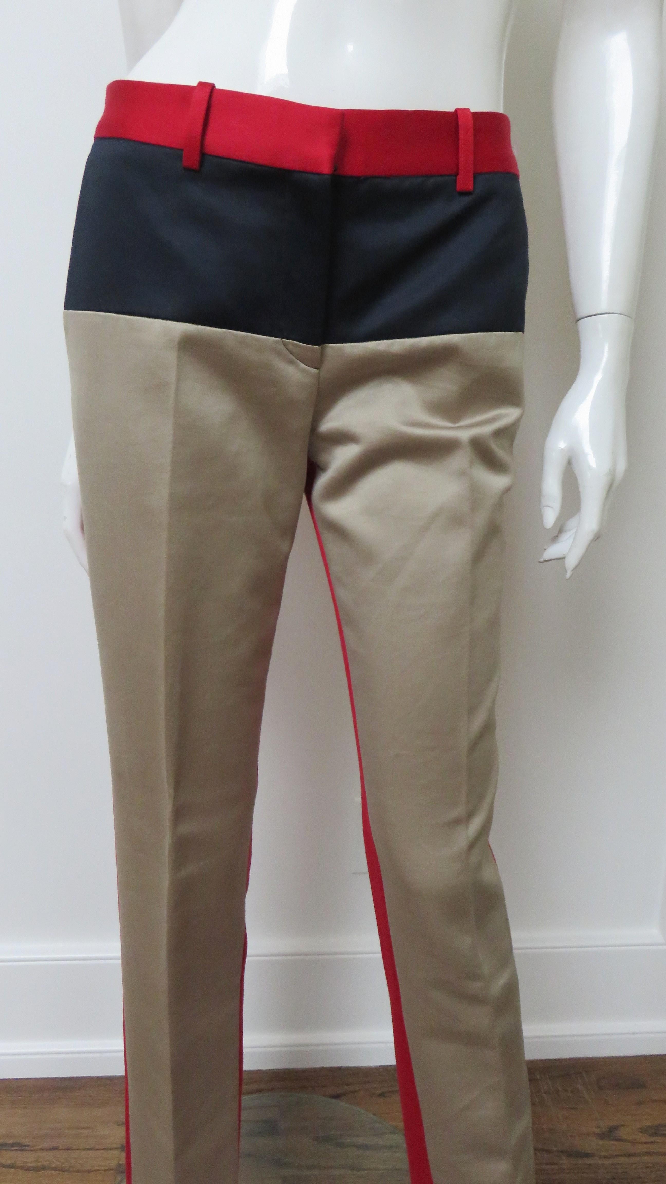 Gris Michael Kors - Pantalon à blocs de couleur, état neuf en vente