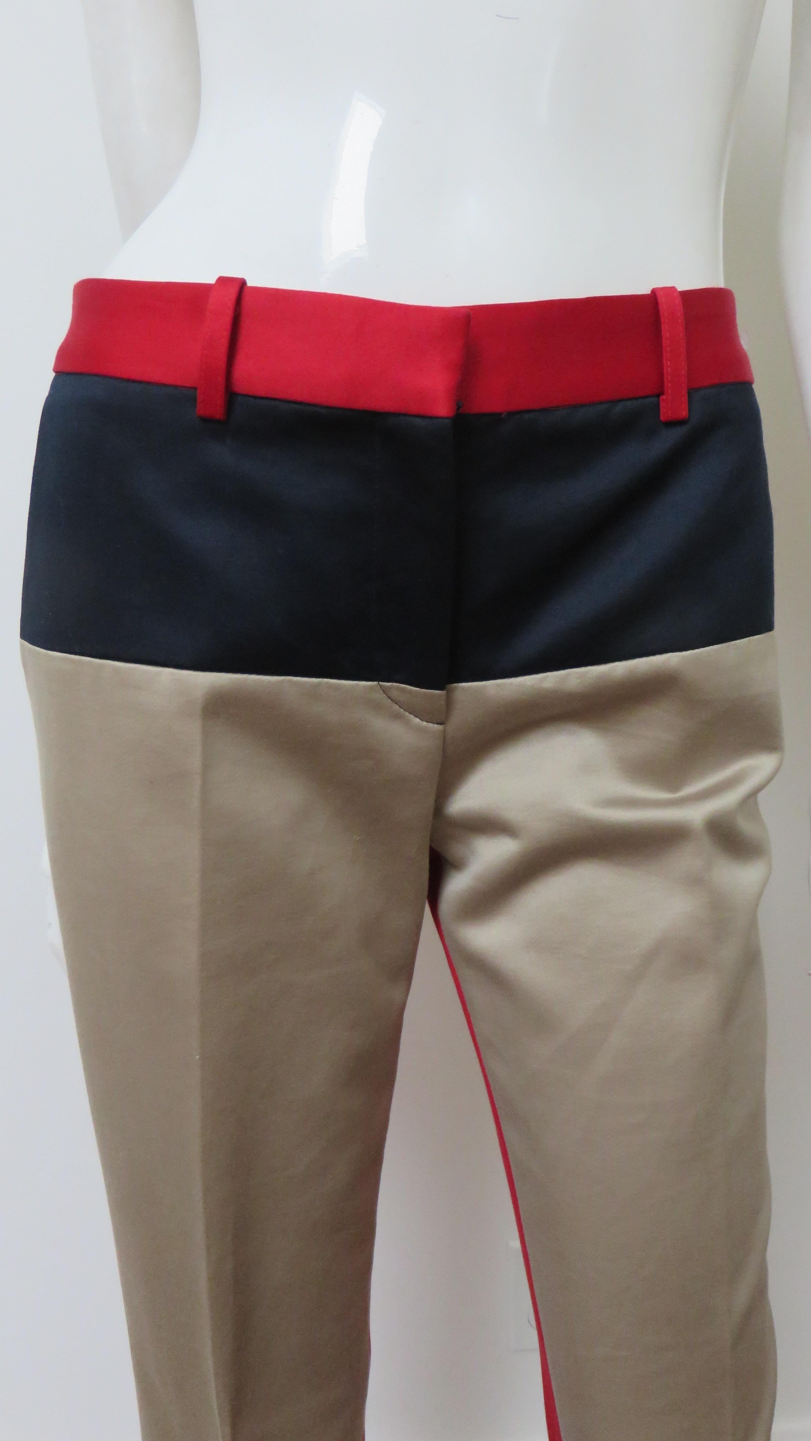 Michael Kors - Pantalon à blocs de couleur, état neuf Excellent état - En vente à Water Mill, NY