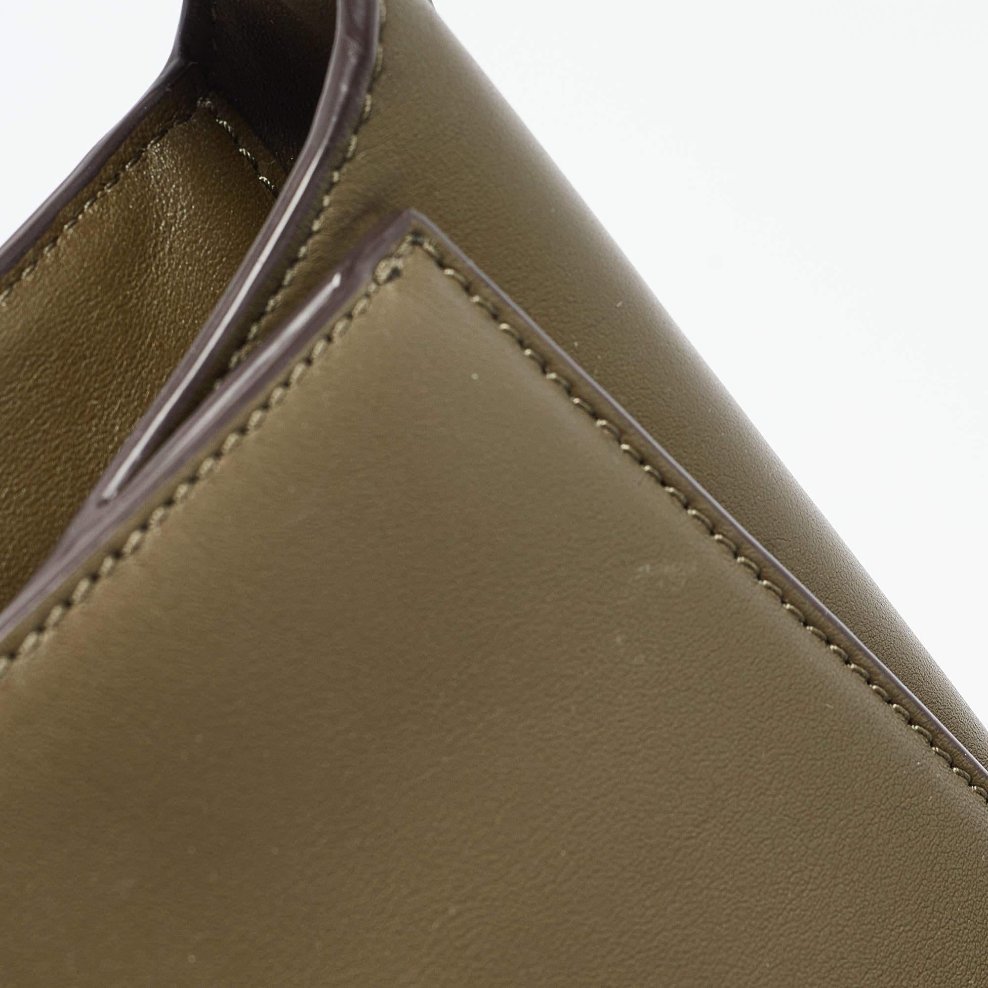 Michael Kors Olive Green Leather Delfina Saddle Bag 2