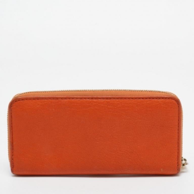 Cartera con cremallera Jet Set de piel naranja Michael Kors Rojo en venta