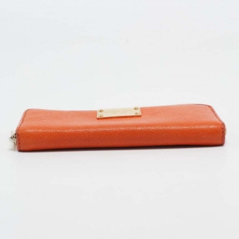 Cartera con cremallera Jet Set de piel naranja Michael Kors en venta 4