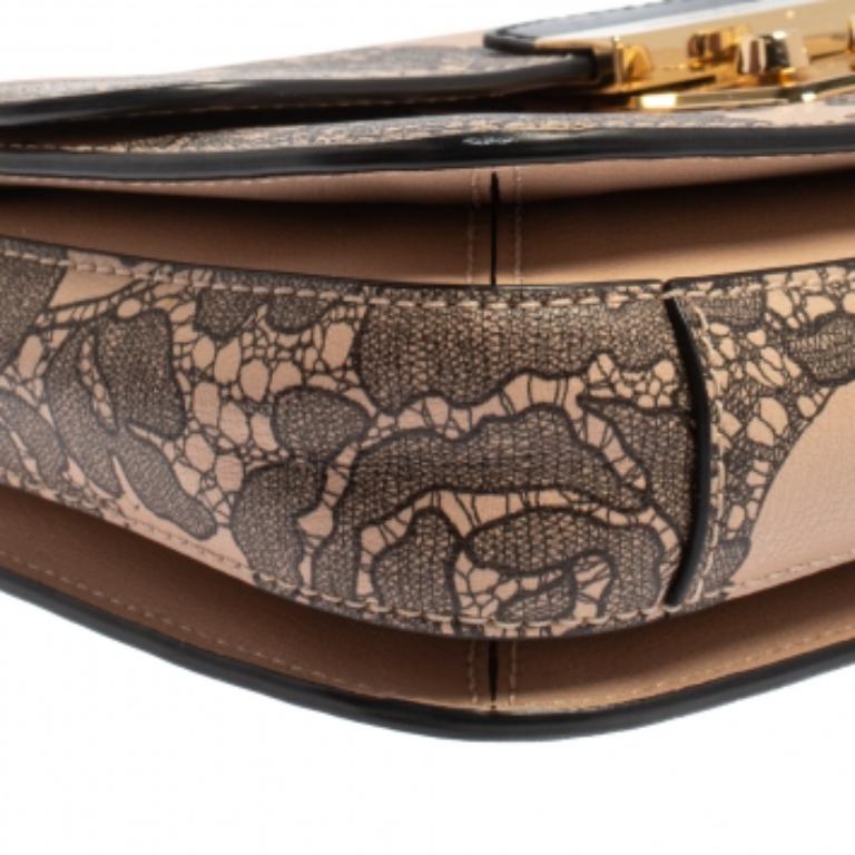 Michael Kors Pink/Black Leather Small Sloan Shoulder Bag For Sale 2