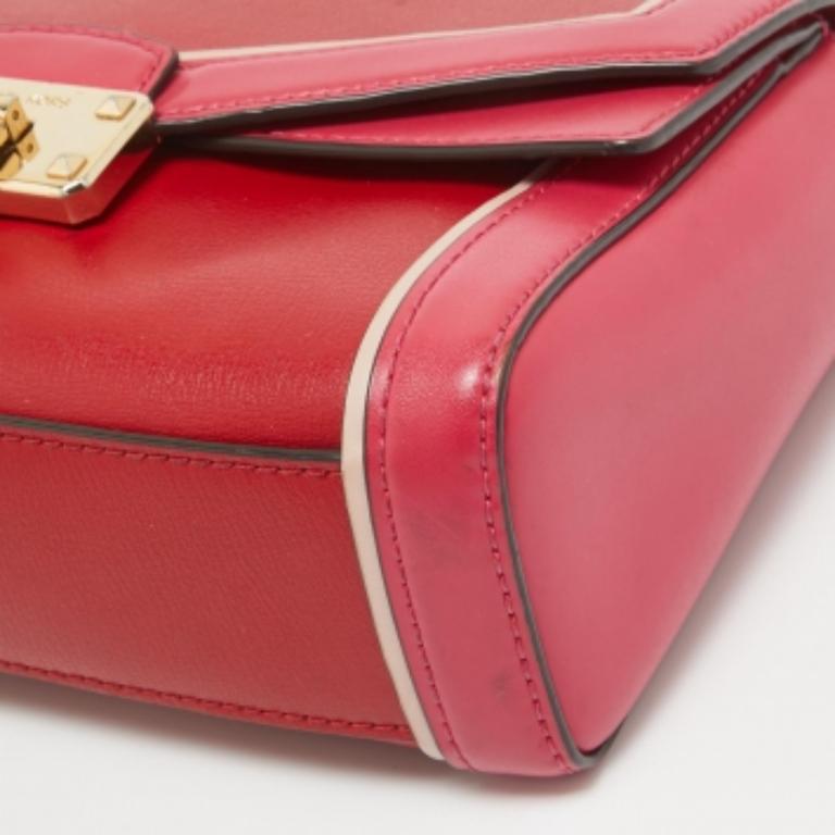 Michael Kors Bolso de asa superior Kinsley de piel rosa en venta 4