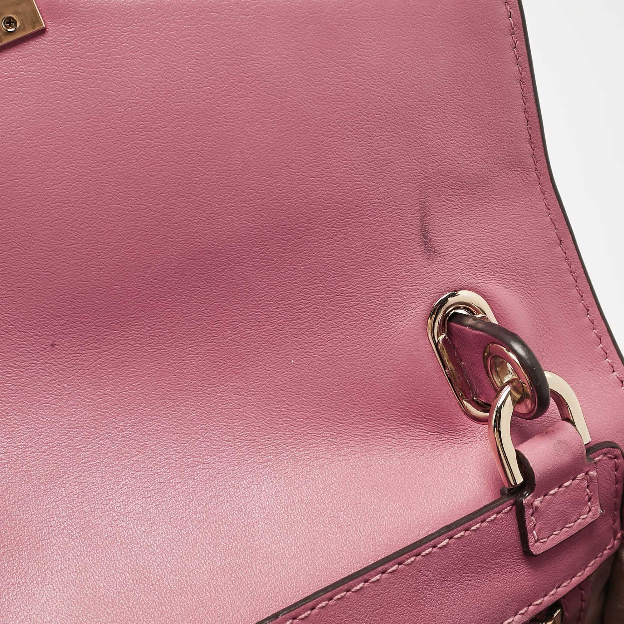 Michael Kors Pink Leather Medium Whitney Top Handle Bag For Sale 1