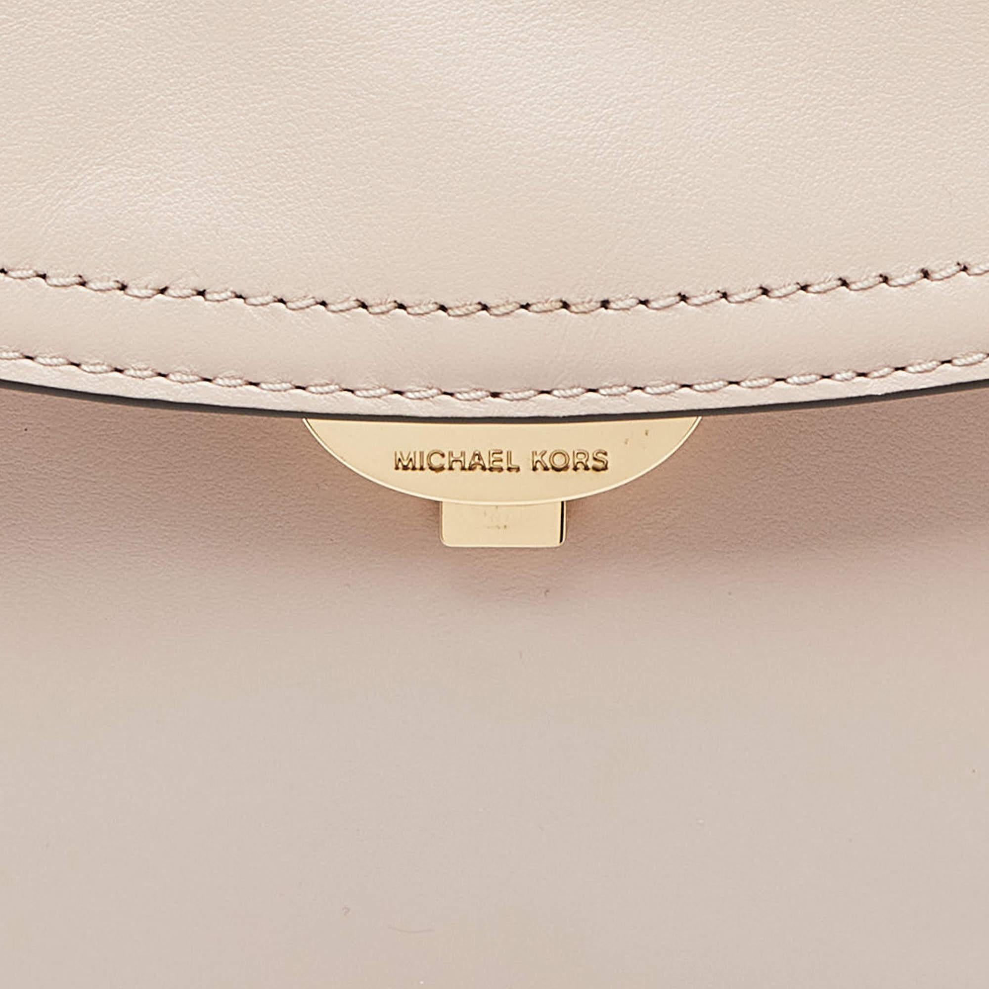 Women's Michael Kors Pink Leather Small Ava Top Handle Bag