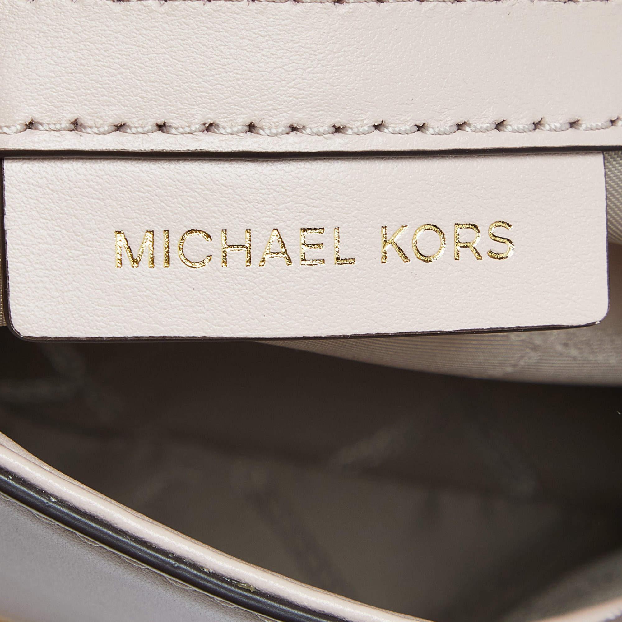 Michael Kors Pink Leather Small Ava Top Handle Bag 3