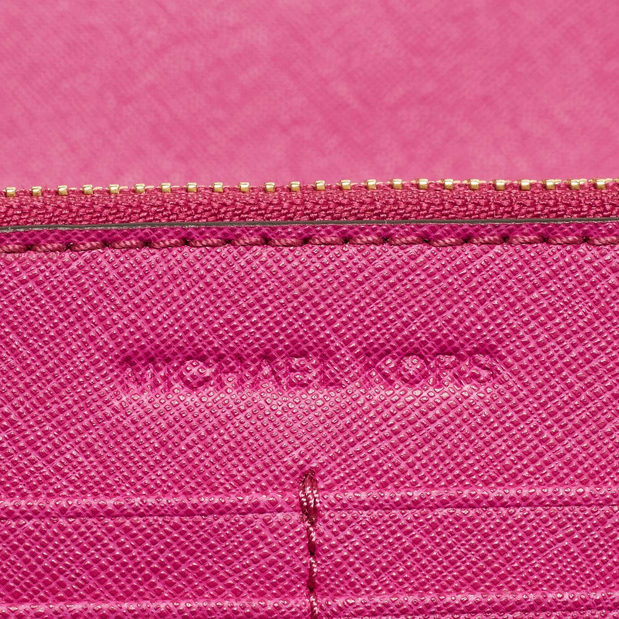 Michael Kors Pink Saffiano Leather Flap 3in1 Crossbody Bag 5