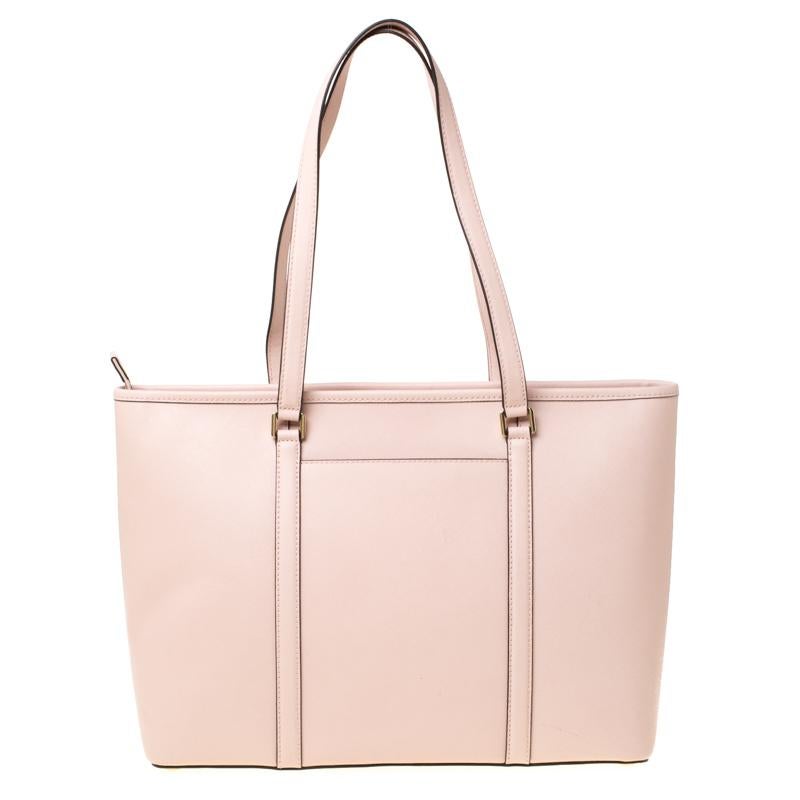 Women's Michael Kors Powder Pink Leather Large Sady Tote