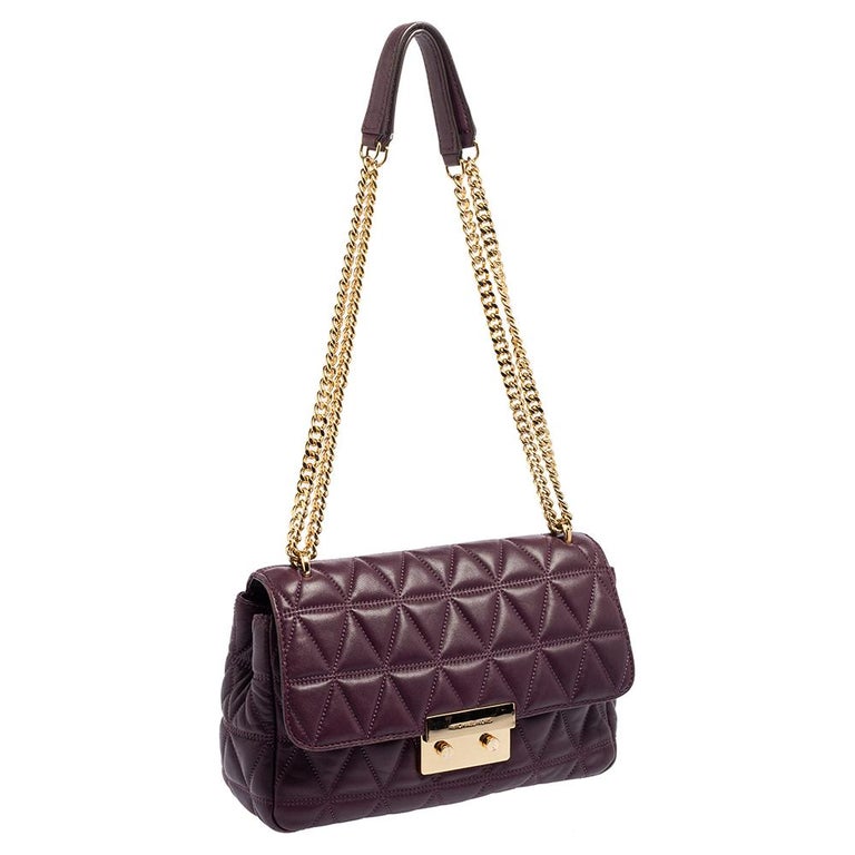 Michael Kors Purple Quilted Leather Sloan Chain Bag at 1stDibs