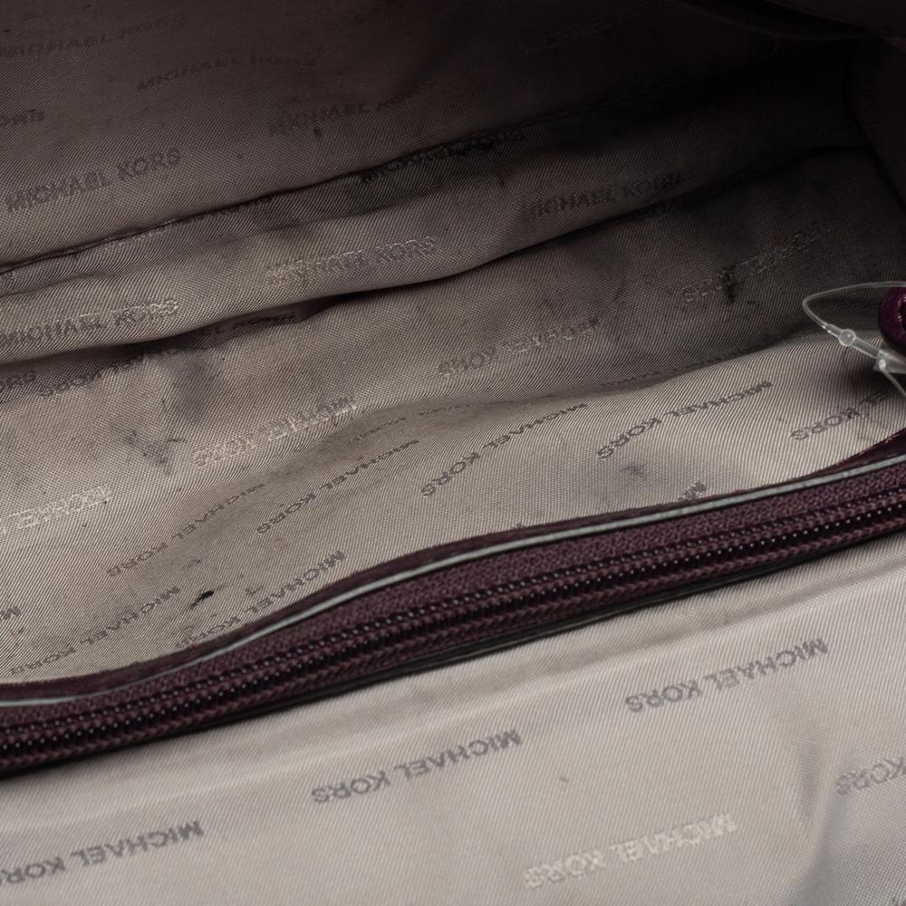 Black Michael Kors Purple Quilted Leather Sloan Chain Bag