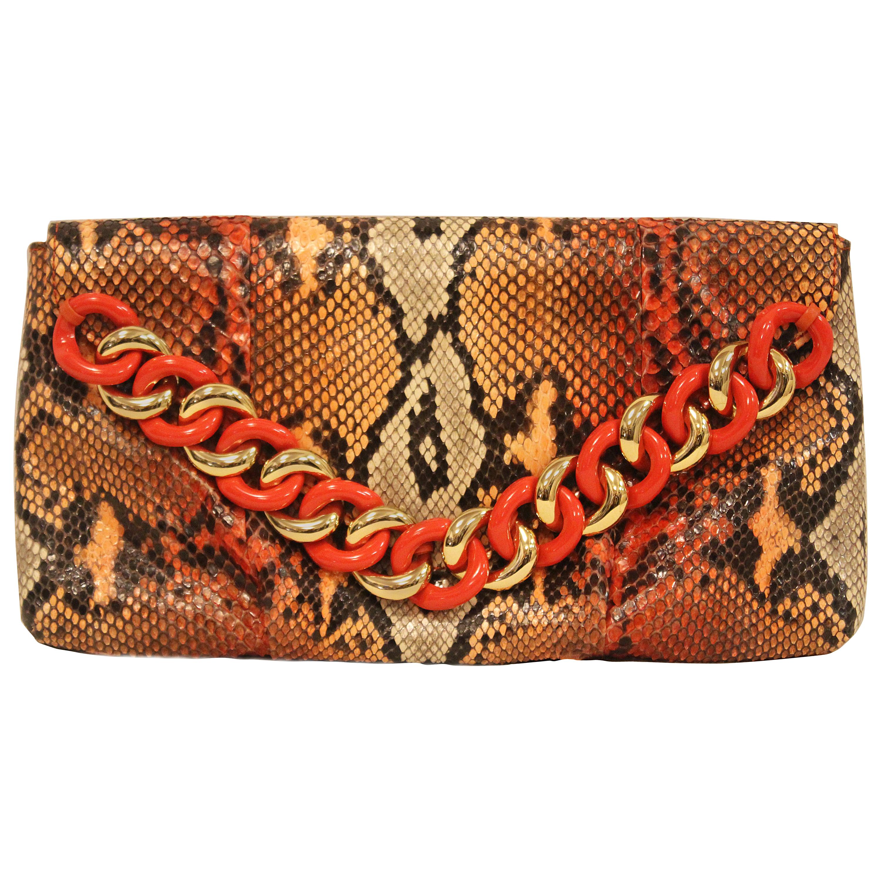 michael kors python clutch
