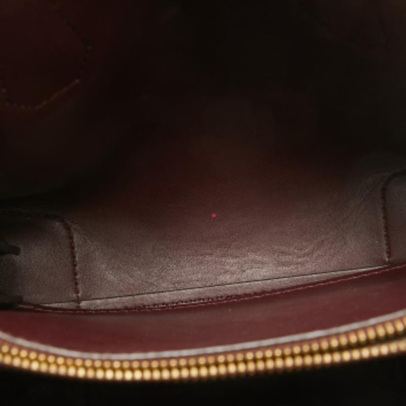 Michael Kors - Petit fourre-tout Mercer en cuir rouge/brungundy en vente 1