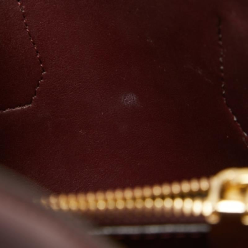 Michael Kors - Petit fourre-tout Mercer en cuir rouge/brungundy en vente 3