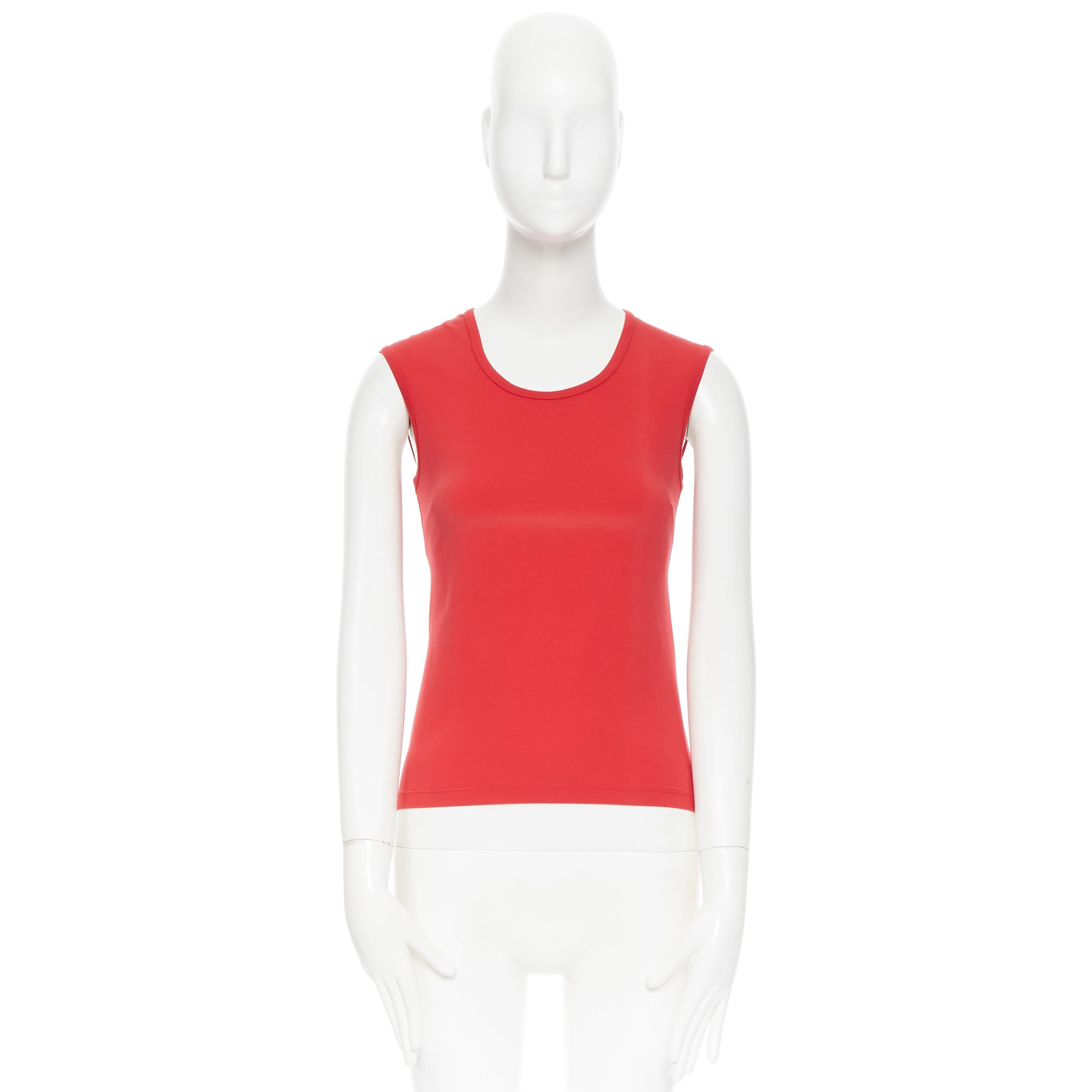 Red MICHAEL  KORS red cotton blend scoop neck sleeveless vest top S