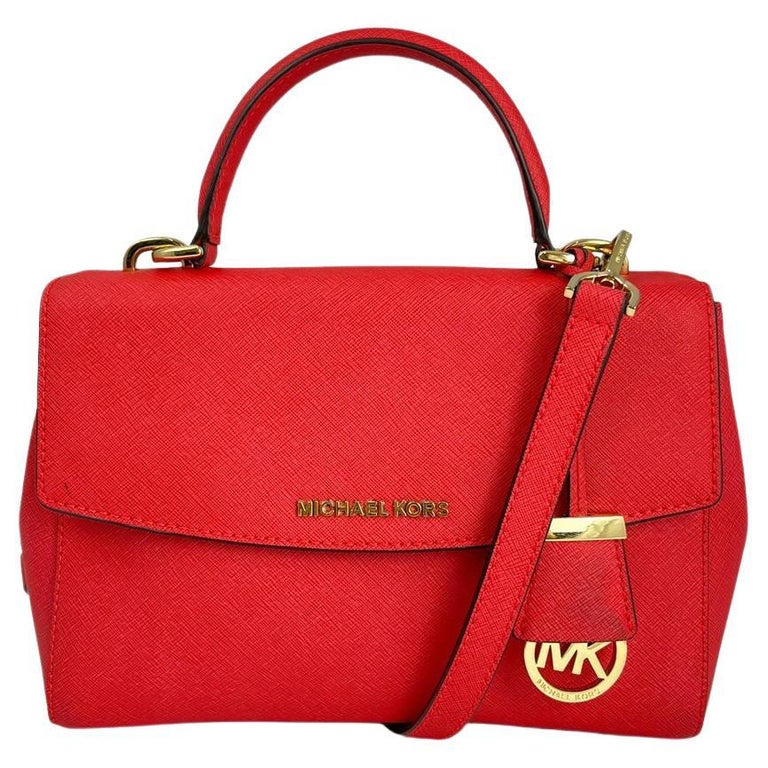 Michael Kors Red Leather Handbag For Sale at 1stDibs